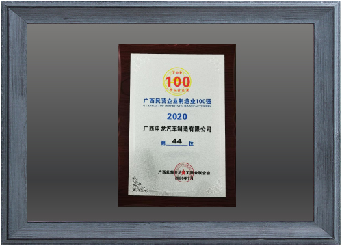 2020廣西民營企業(yè)制造業(yè)100強